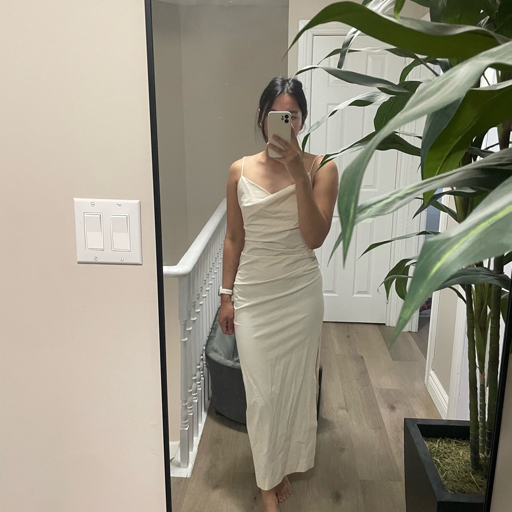 Zara draped maxi dress